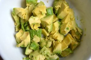 Avocado Klein geschnitten